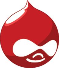 Red Drupal logo